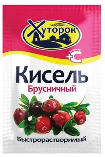 Кисель порошок БАБУШКИН ХУТОРОК брусника саше 30х50  