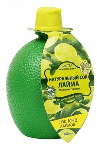 Натуральный сок лайма АЗБУКА ПРОДУКТОВ 200мл*12шт