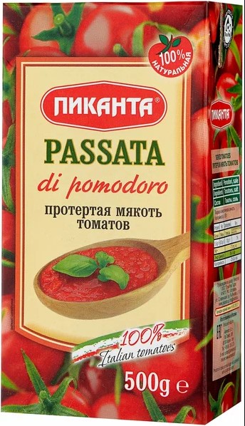 Протертая мякоть томатов Tetra-Pak ПИКАНТА 500г*9шт 