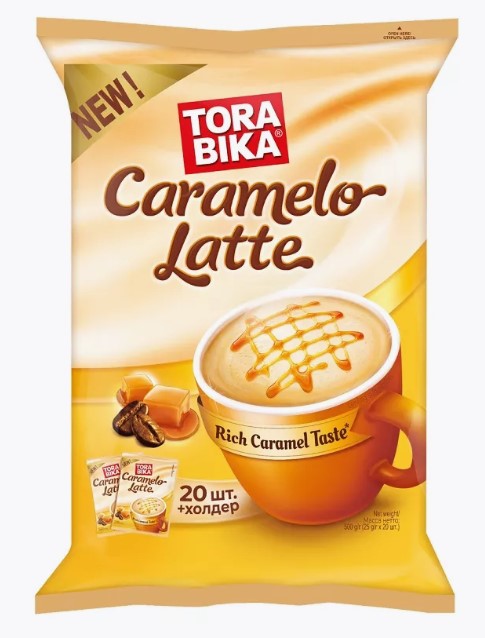 НАПИТОК кофейный КАРАМЕЛЬ  LATTE TORABIKA 25г*20шт*12бл. (шт)