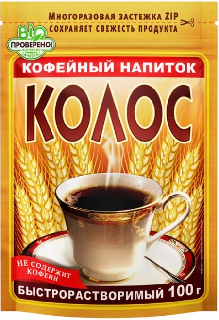 Злаковый напиток порошок КОЛОС ZIP 100г x 24шт